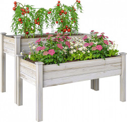 Vyvýšený záhon 115 x 114 x 76 cm | přírodní č.1