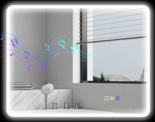 Koupelnové zrcadlo 70 x 90 cm | stříbrné č.1