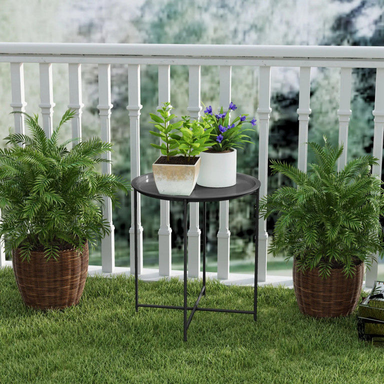 Odkládací stolek 50x46x46cm | černý