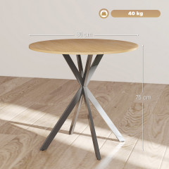 Jídelní kulatý kuchyňský stůl pro 2 osoby, průměr 80 cm | dub č.2
