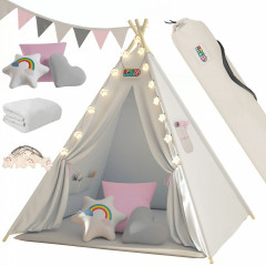 Hrací stan Tipi 160x130x130cm | růžový č.1