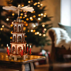 Dřevěná vánoční pyramida XL | 60x20x20cm č.1