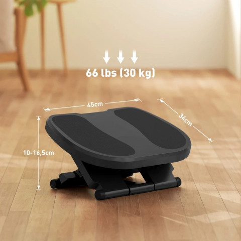 Ergonomická opěrka nohou s nastavitelnou výškou a náklonem | šedá č.4