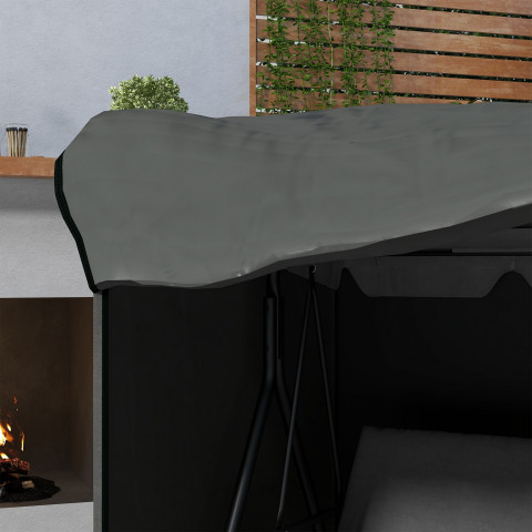 Kryt na houpačku 177 x 114 x 152 cm | tmavě šedý č.5