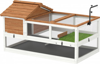 Dřevěný želví domeček 116 x 70,5 x 69,5 cm | oranžový