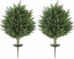 2 umělé cypřišové rostliny | zelené č.1