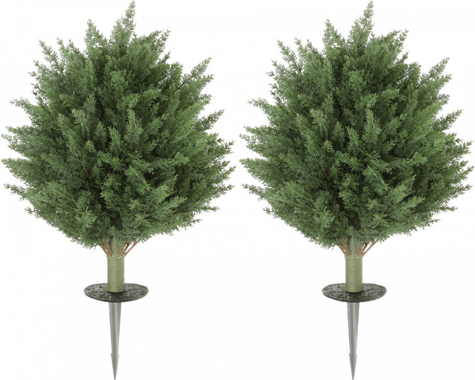 2 umělé cypřišové rostliny | zelené