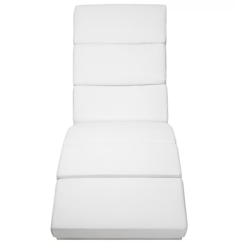 Čalouněné relaxační lehátko s masážní a vyhřívací funkcí London | Bílé č.4