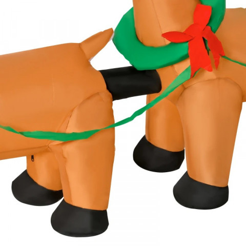 Nafukovací LED Santa Claus se saněmi č.3