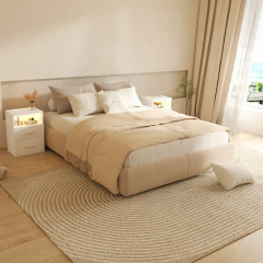 Noční stolek Jamie 55x40x28cm | bílý č.3