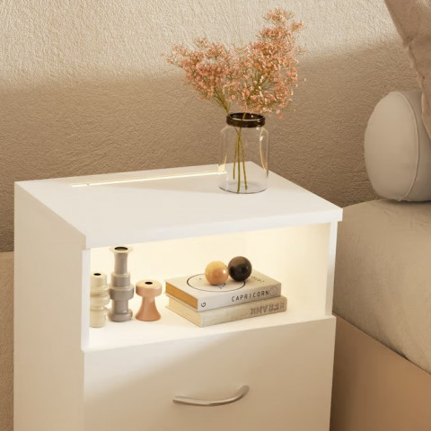 Noční stolek Jamie 55x40x28cm | bílý č.5