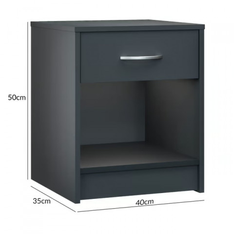 Noční stolek Hamburg 50x40x35cm | antracit č.4