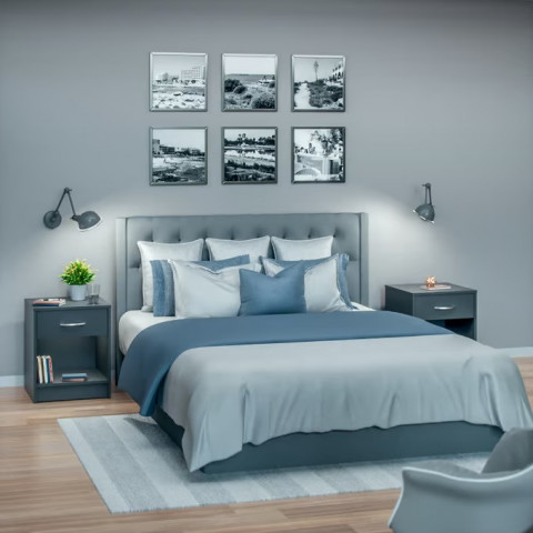 Noční stolek Hamburg 50x40x35cm | antracit č.6