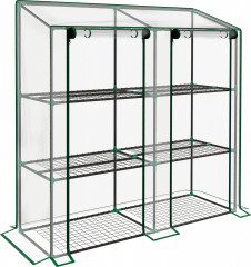 Mini fóliovník s vyztuženou plachtou 143 x 46 x 141/151 cm | průhledný č.1