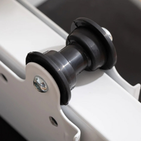 Trenažér na břicho 2 v 1, nosnost až 100 kg | bílý + šedý č.3