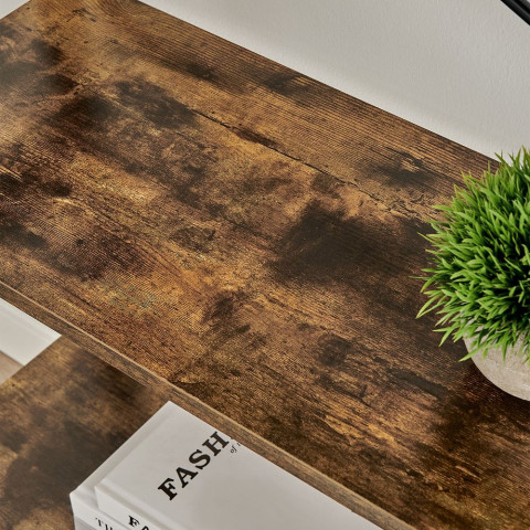 Vintage knihovna s bambusovým rámem č.5