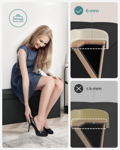 Lavice s úložným prostorem 107 x 33,5 x 34 cm | černá č.5