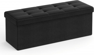 Lavice s úložným prostorem 107 x 33,5 x 34 cm | černá č.1