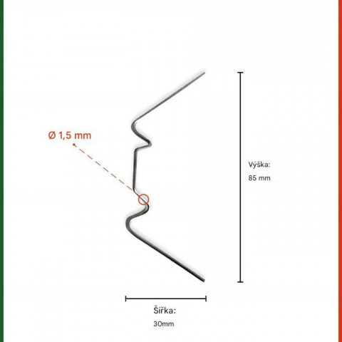 Pozinkovaná sada svorek na skleník | 50kusů č.3