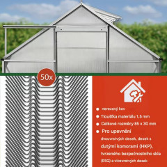 Pozinkovaná sada svorek na skleník | 50kusů č.2