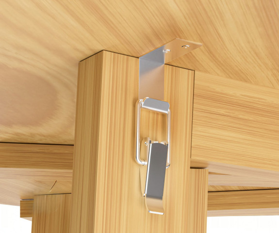 Skládací barový stůl z masivního dřeva Ø80cm č.3