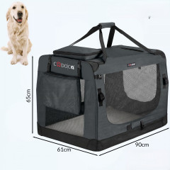 Přepravní taška pro psa XXL 90x61x65cm | antracit č.2