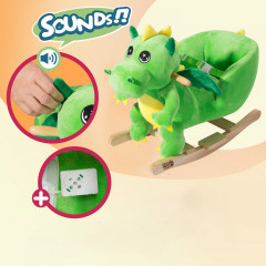 Houpací zvířátko Dino Green s bezpečnostním pásem č.3