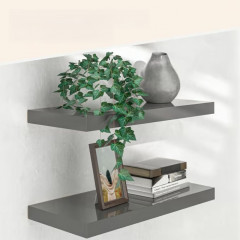 Nástěnná police 50 cm včetně držáku | šedá č.1