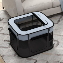 Skládací ohrádka pro domácí mazlíčky 74 x 60 x 45 cm | šedá č.2