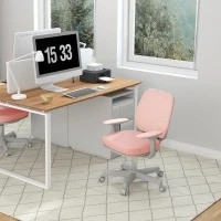 Ergonomická kancelářská židle s funkcí otáčení | růžová