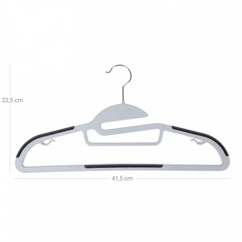 Plastová ramínka balení 20 ks | šedé č.3