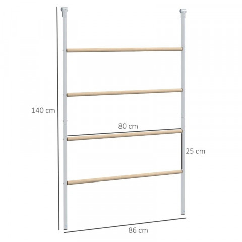 Dřevěný žebřík pro kuřata 140 x 86 x 2,5 cm | přírodní č.3