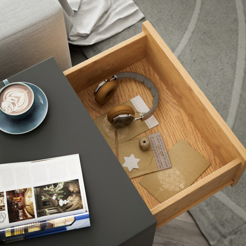 Noční stolek Eloise sada 2 ks 54x39x28cm | dřevo/šedý č.5