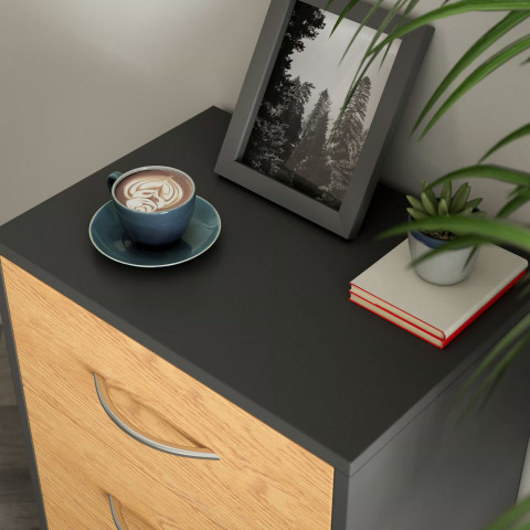 Noční stolek Eloise sada 2 ks 54x39x28cm | dřevo/šedý č.6