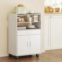 Pojízdná skříňka do kuchyně | bílá č.2