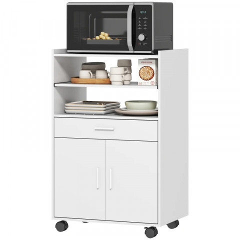 Pojízdná skříňka do kuchyně | bílá č.6