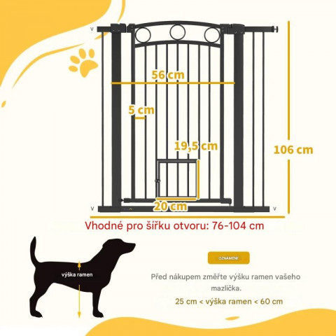 Bezpečnostní branka do dveří pro psy | černá č.3