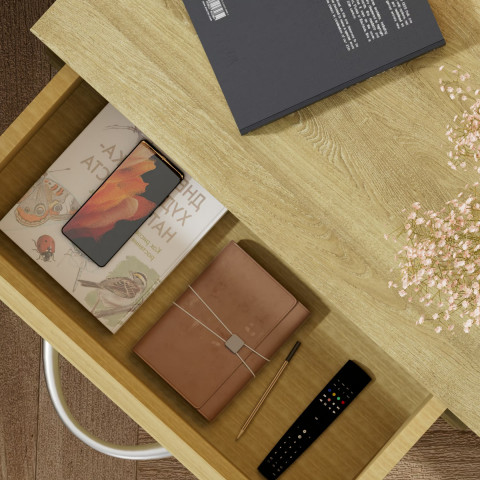 Noční stolek Jamie sada 2 kusů LED 55x40x28cm | dub č.6