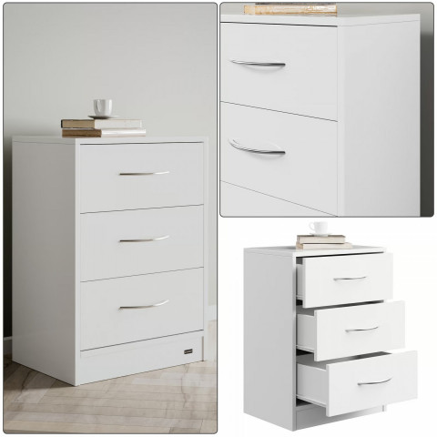 Noční stolek Eloise 54x39x28cm LED | bílý č.5