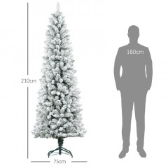 Zasněžený vánoční stromek 210 cm | zelený č.3