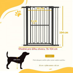 Bezpečnostní branka na schody | černá č.2