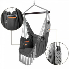 Závěsné křeslo 170x100x150cm | antracit č.3