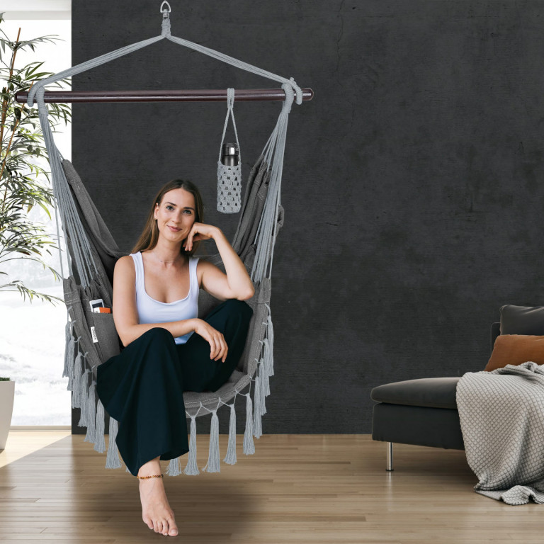 Závěsné křeslo 170x100x150cm | antracit