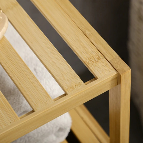 Koupelnová skříňka s otevřenou přihrádkou | přírodní č.6