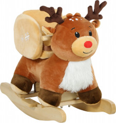 Dětský houpací sob s ukolébavkami 65 x 35 x 59 cm | hnědý č.1