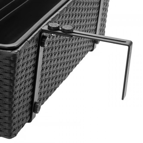 Sada 2 květináčů z polyratanu | černá č.7