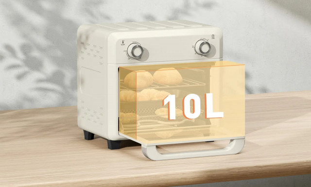 Horkovzdušná mini trouba 10 l | krémově bílá č.3