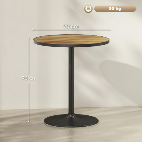 Kulatý kuchyňský stůl pro 4 osoby, průměr 70 cm | dub č.2