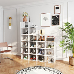 Sada 8 boxů na boty | transparentní + bílé č.1