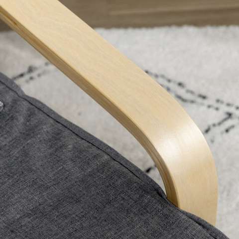 Polohovací křeslo s podnožkou, 66,5 x 94 x 100 cm | šedé č.4